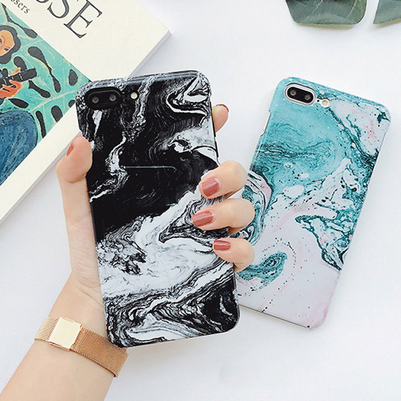 Ultra Slim Watercolor Marble Pattern Hard Back Case