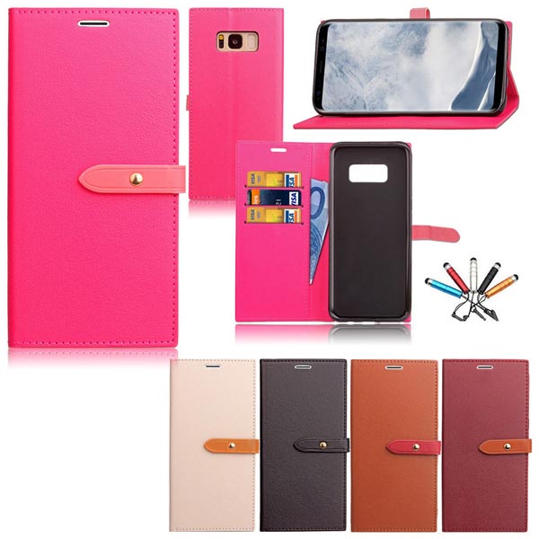 Luxury Magnetic Flip Leather Stand Wallet Card Case Cover For Samsung Note 8 S8