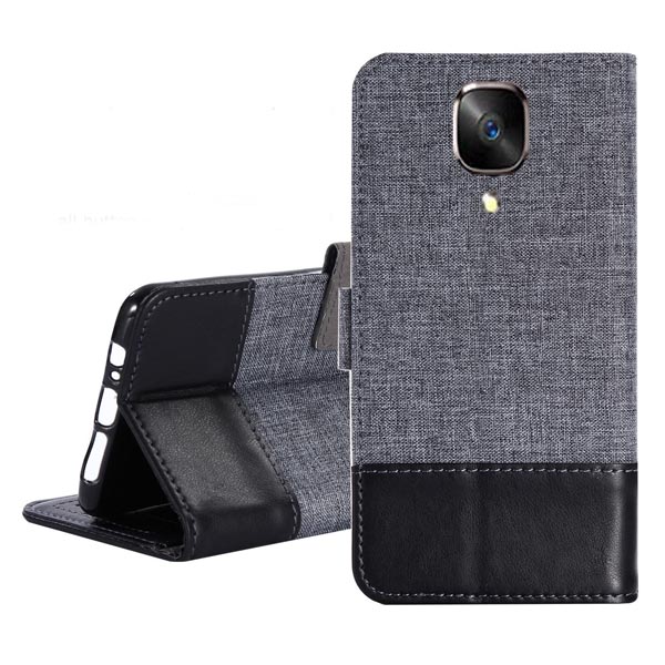Luxury Flip Canvas Leather Wallet Slots Soft Case Cover For Oneplus 5