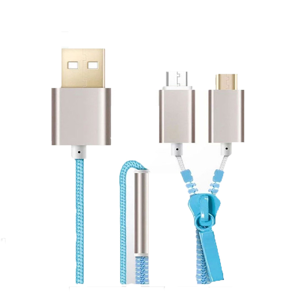 New model zipper usb cable data Kabel Cellular Line USB Cable