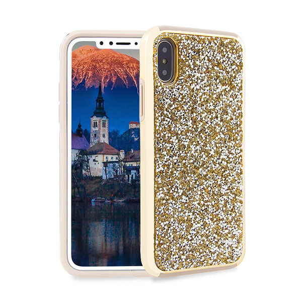 Two-in-one diamond-resistant anti-drop plating tpu phone case