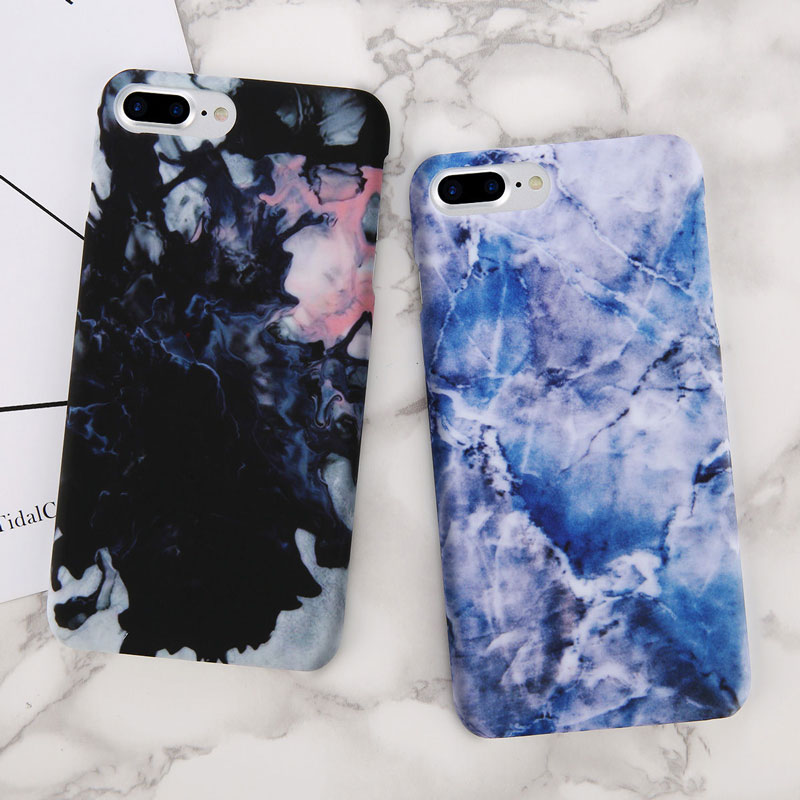Luxury Stone Marble Pattern Phone Case Shockproof PC Cover  for iPhone