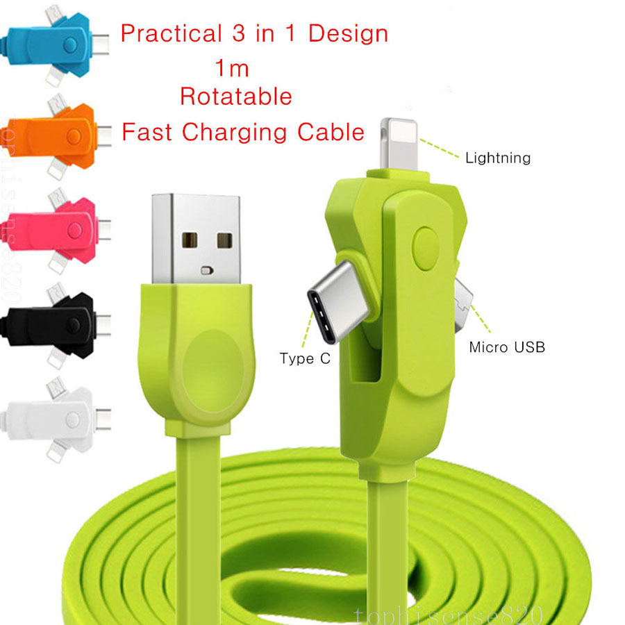 3 in 1 Charging Cable Mobile Phone Data Cable For mobile phone