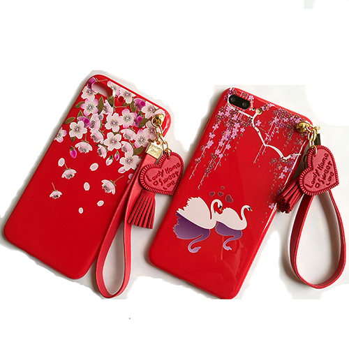 Red silicone cell phone case