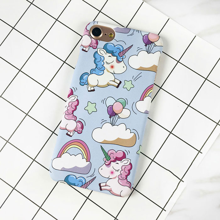 unicorn cartoon PC hard comfortable case for iphone