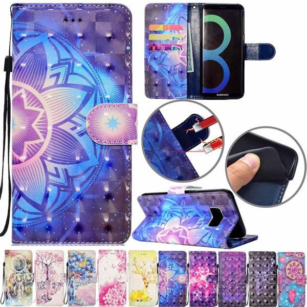 Pattern Shockproof Flip Card Slot Wallet Leather Case