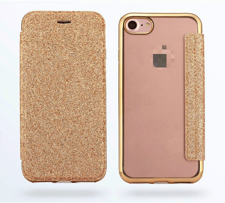 Bling Glitter Magnetic Leather Case Wallet Cover For iPhone X