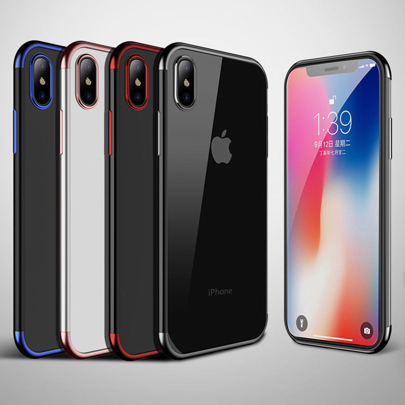 Transparen Clear Shockproof Bumper Case Protection For iPhone X