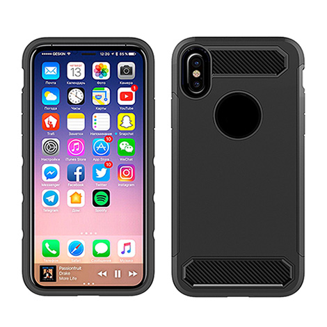 Hybrid 2 in 1 Armor Shockproof Phone Case for iPhone X