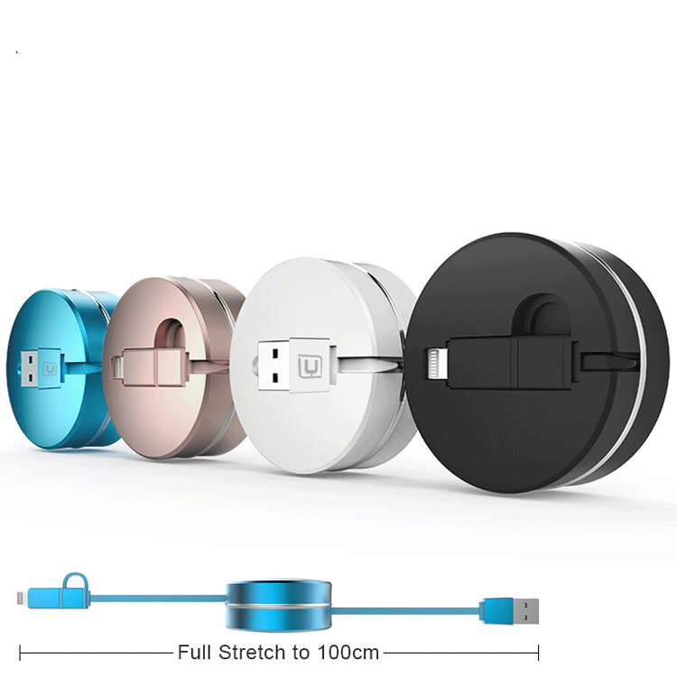 cafele 2 in1 Micro USB Cable for IOS Andriod Data Charger Cables