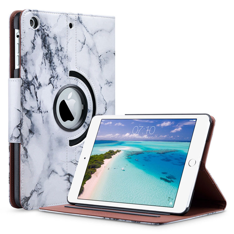 Marble Pattern 360 Rotating Leather Smart Case Cover for iPad Mini 1 2 3 4 air Pro