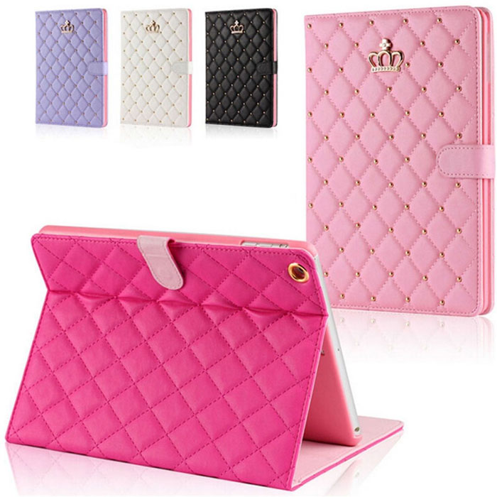 Luxury Crown Slim Smart Wake Leather Case Cover For iPad Mini Air/Air 2/3/4/5