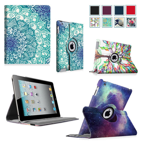Folio Case PU Leather Stand Cover for ipad 2/3/4/air/air2