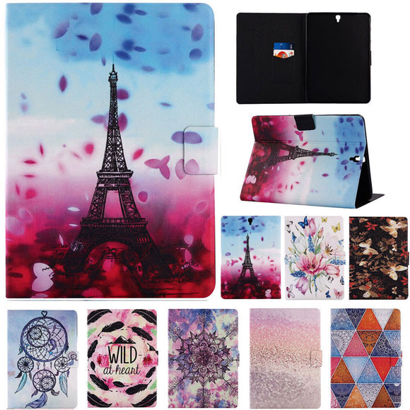 Magnetic Pattern Wallet Leather Smart Case Stand Cover For Samsung Galaxy Tablet